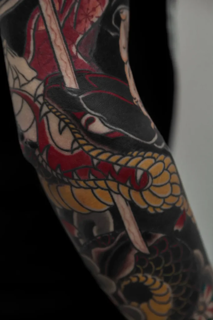 Японская татуировка — тату Дмитров, студия Nichrome Tattoo