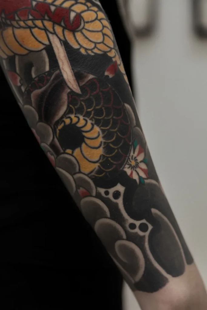 Японская татуировка — тату Дмитров, студия Nichrome Tattoo