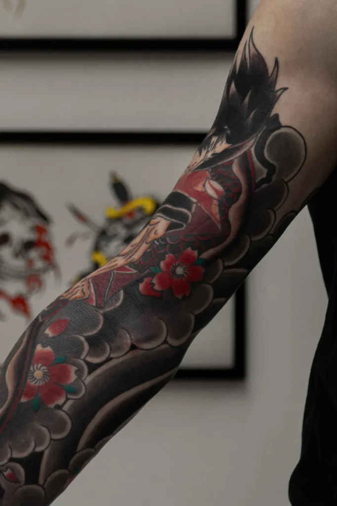 Японская татуировка — тату Дмитров, студия Nichrome Tattoo